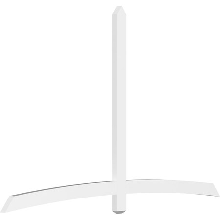 Ekena Millwork Bellingham Architectural Grade PVC Gable Bracket, 96"W x 60"H x 2"D x 4"F, 15/12 Pitch GBP096X60X0204BEL00